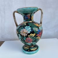 Уникална ръчно изработена порцеланова ваза. №2110, снимка 1 - Антикварни и старинни предмети - 36190304