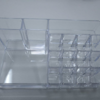 Практичен прозрачен органайзер за гримове в две части, снимка 5 - Други - 44729719