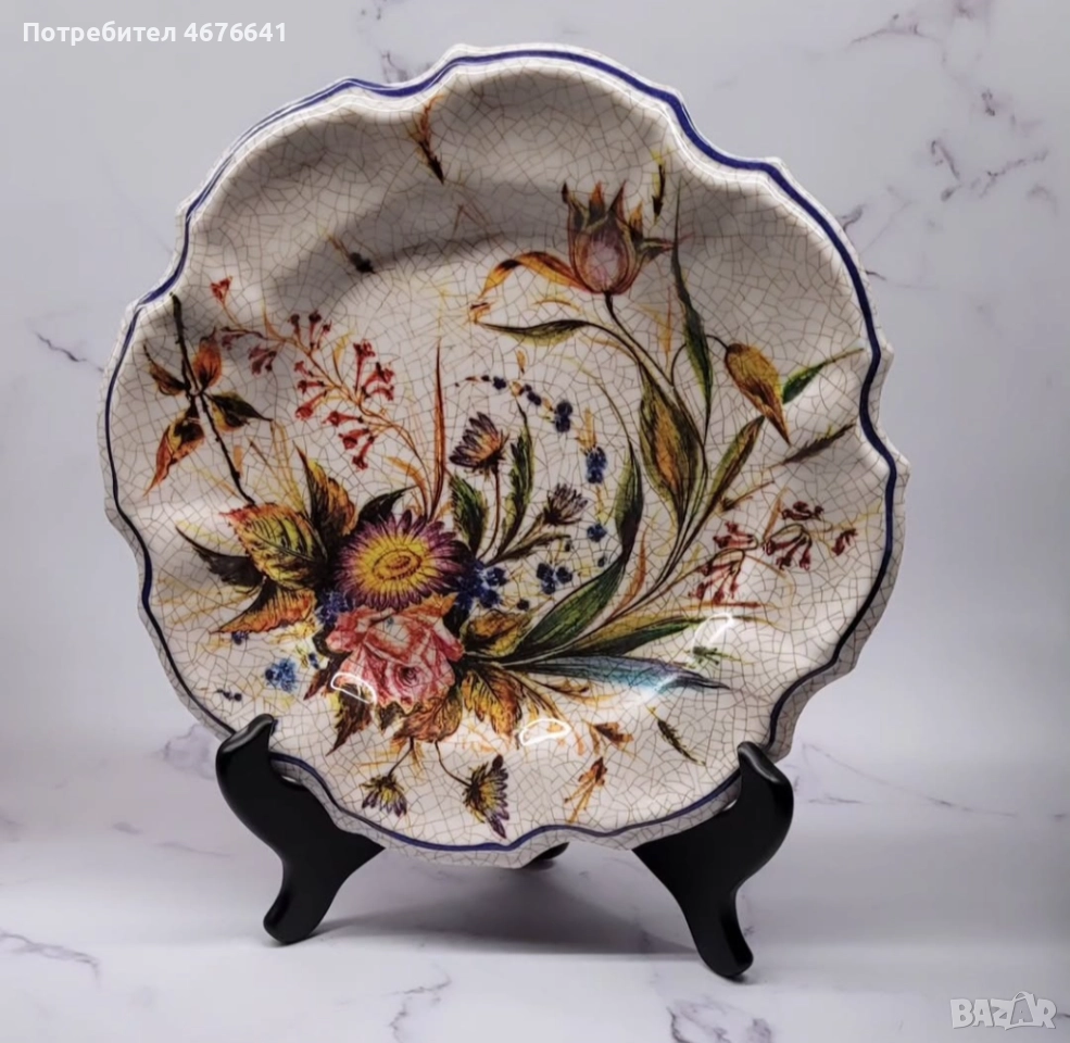 Италианска чиния за стена, снимка 1