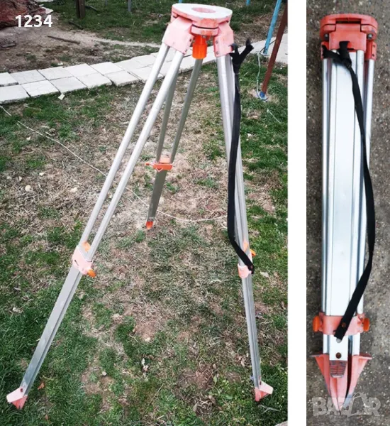 алуминиев стенд за оптичен нивел (стойка) тринога трипод , снимка 1