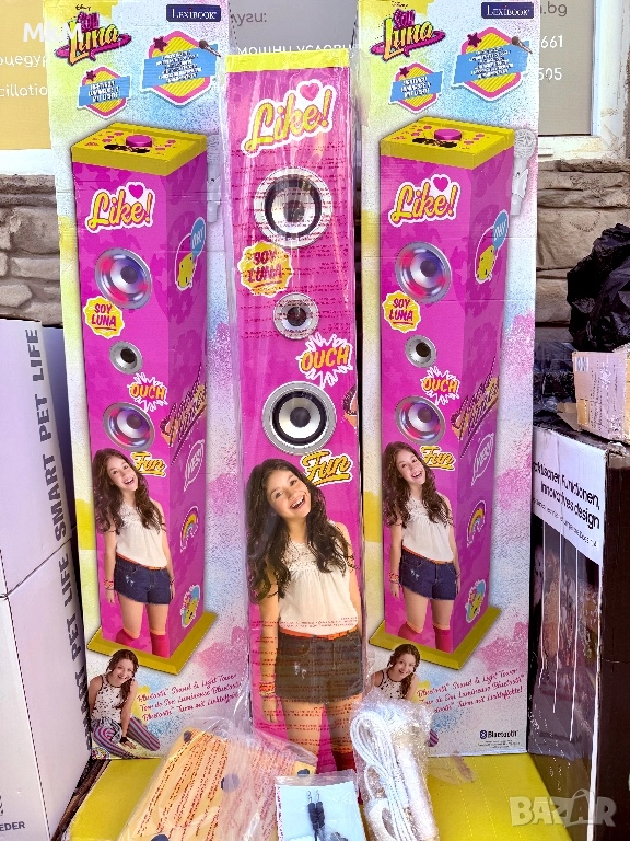 Караоке безжичен високоговорител тип кула 99 см с микрофон , снимка 1