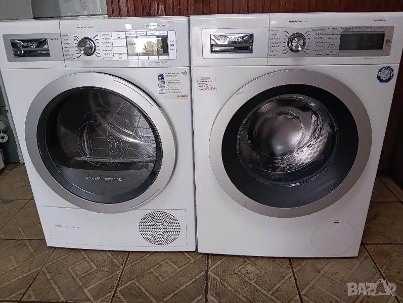 Комплект пералня и сушилня с термопомпа Бош Bosch Home Professional 8кг А+++ Made in Germany , снимка 1