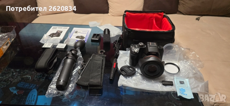 NBD Цифров фотоапарат, 5K, 3.0-инчова IPS матрица, 64MP, 32GB SD карта, 16x оптично увеличение , снимка 1