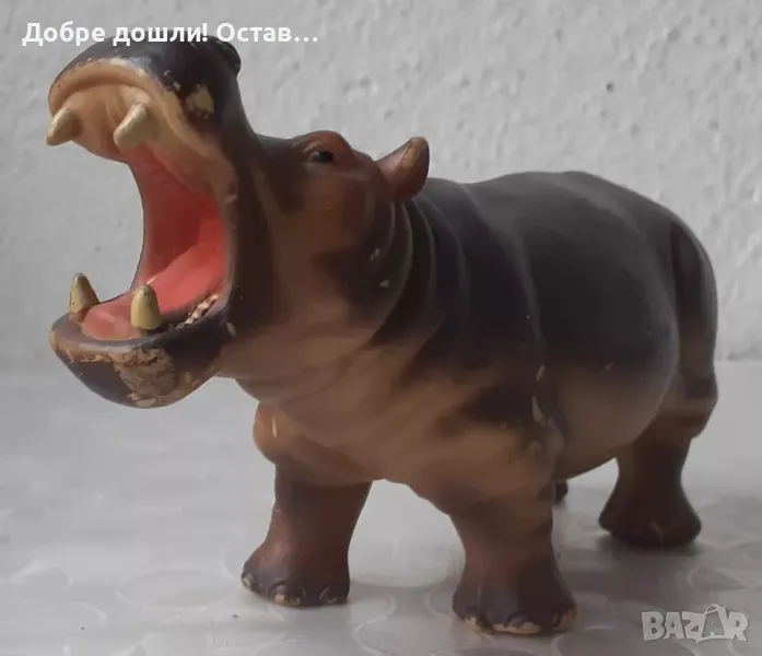 Хипопотам, фигура, животно, Германия, маркировка BULLY GERMANY, снимка 1
