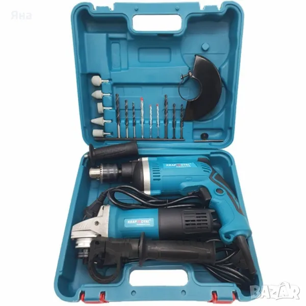 Ударна бормашина и ъглошлайф 1200W Kraft Royal, снимка 1