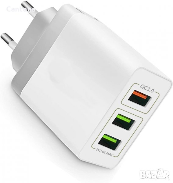 Зарядно устройство 30 W, 3 USB порта, QC 3.0, снимка 1