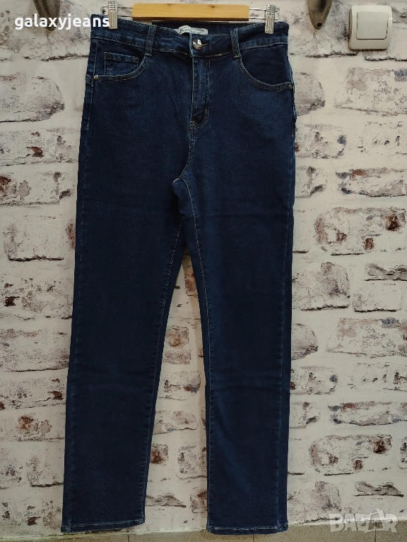 Sunbird- прави дънки, класика тъмен цвят, неизбелени, плътен деним с еластан, снимка 1