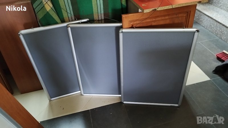 Снап рамки сдвоени  алуминиеви, за плакати и реклами 71/51см, снимка 1