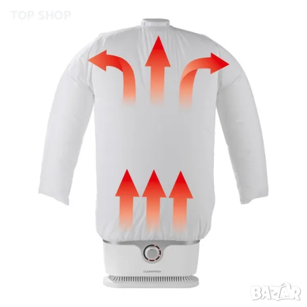 CLEANmaxx - Уред за вертикално сушене и гладене с парата образувана при сушенето, парогладачка, снимка 1