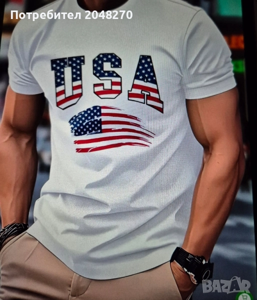 Нова Мъжка Тениска с инциали USA с размери ХХL , снимка 1