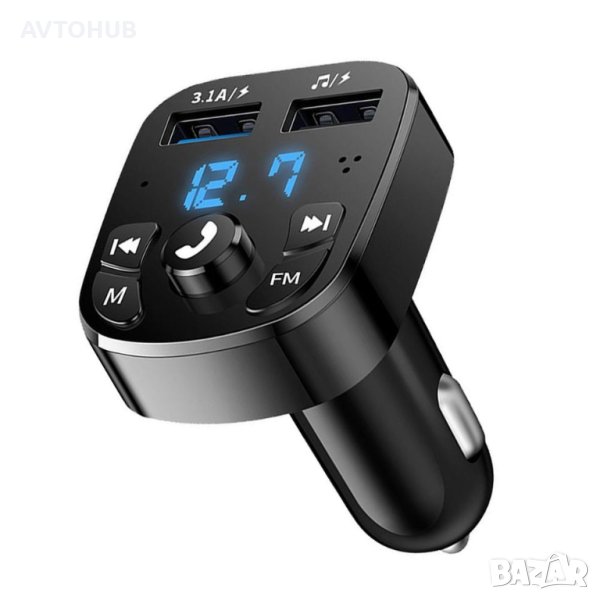 FM Трансмитер S2 Bluetooth, MP3 player, USB, снимка 1