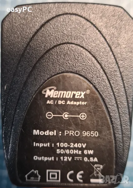 Оригинален захранващ адаптер MEMOREX PRO 9650 12V 0.5A, снимка 1