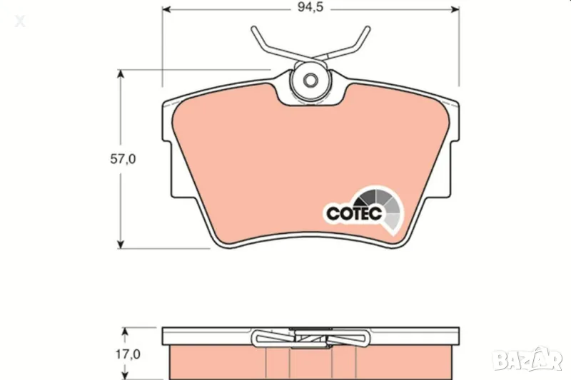 SIMBER 768 Накладки задни FIAT NISSAN OPEL RENAULT 2001-2024 OE 7701054772 OE 93192389 OE44060-00QAF, снимка 1