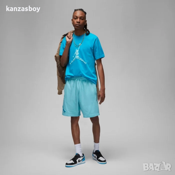 Nike Jordan Essentials Men's Fleece Shorts - Bleached Aqua | - страхотни мъжки панталони L, снимка 1