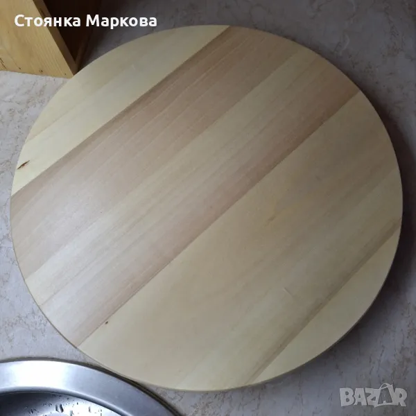 Ново въртящо се дървено плато за мезета,сирена и др., снимка 1