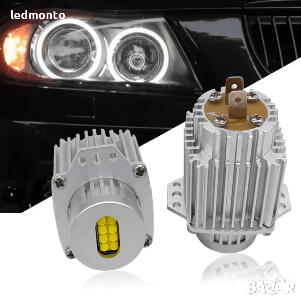 Ангелски очи BMW Halo пръстени 80W за BMW E90 и E91, снимка 1