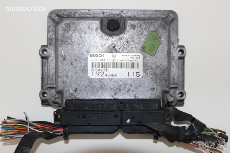 Моторен компютър ECU Fiat Stilo (2001-2007г.) 0 281 010 337 / 0281010337 / 73501237 / 19242WBA, снимка 1
