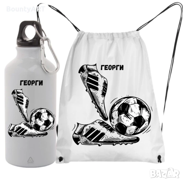 Спортен комплект мешка и бутилка Футбол, снимка 1