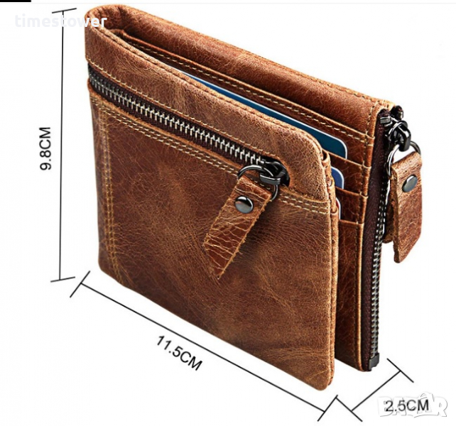 Мъжки портфейли естествена кожа / 2 размера, снимка 1