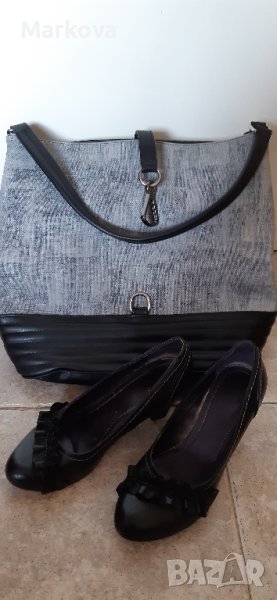 Комплект дамска чанта и обувки, снимка 1