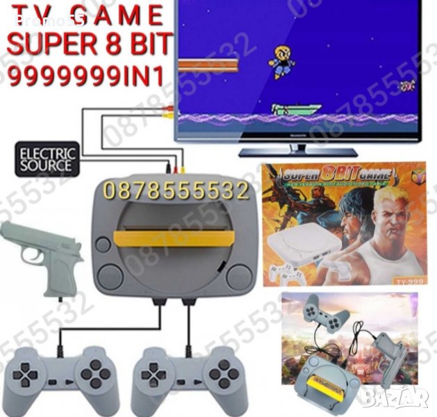 Нинтендо Ретро конзола, TV Game Super 8 BIT, Много вградени игри, снимка 1