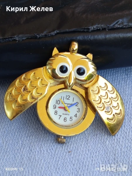 Красив часовник бижу висулка Бухал стилен дизайн 19483, снимка 1