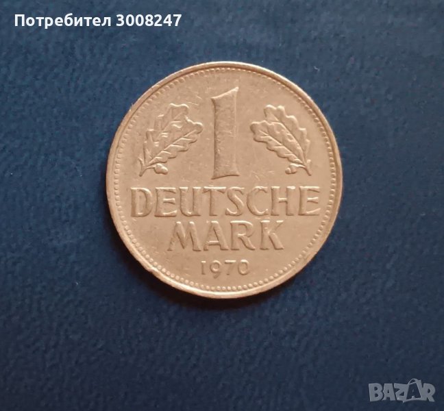 1 марка 1970 Германия ФРГ Буква J, снимка 1