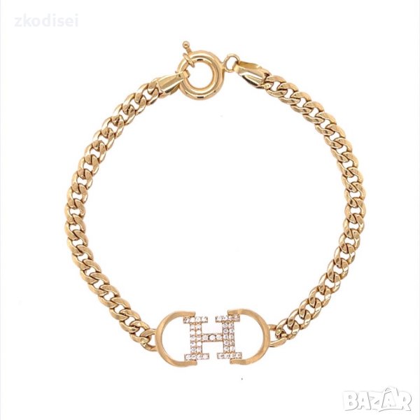 Златна дамска гривна Hermes 4,06гр. 17см. 14кр. проба:585 модел:16923-5, снимка 1