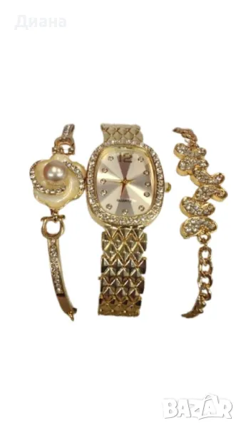 Луксозен комплект часовник и гривни – съвършеното съчетание на елегантност и стил, снимка 1