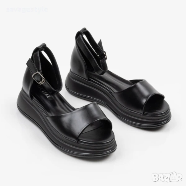 Дамски летни сандали в черно , снимка 1