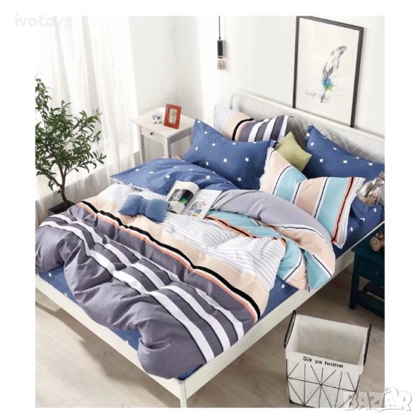 Двулицев спален комплект (размер за приста), 4 части - Модел WS15356, снимка 1