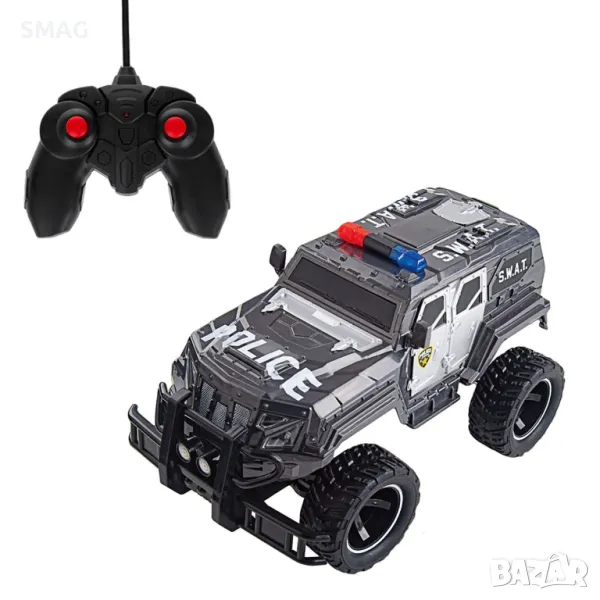 Полицейски джип с дистанционно управление със звук и светлина S_1231815, снимка 1