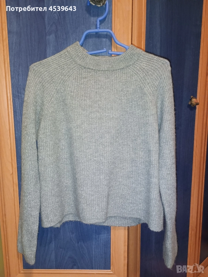 Дамски пуловер в светлозелено цвят размер S, снимка 1