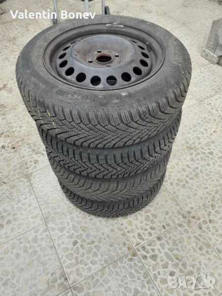 Зимни гуми с джанти 185/65R15, снимка 1