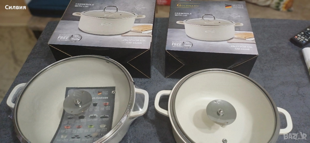 Тенджери Goldmann GM-0328B, 6.5 л и 4,5л, снимка 1