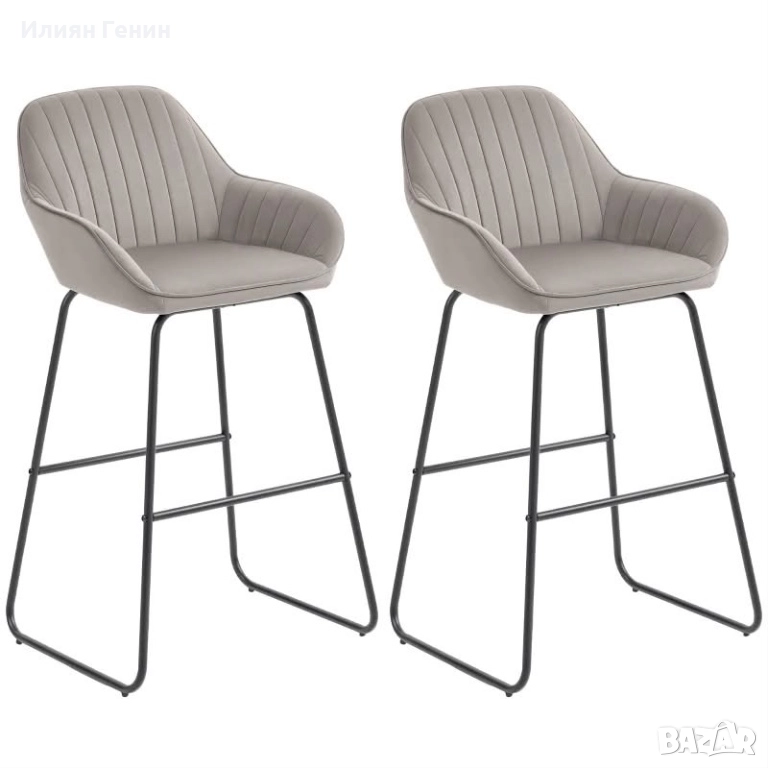 Комплект от 2 бар стола HOMCOM, снимка 1