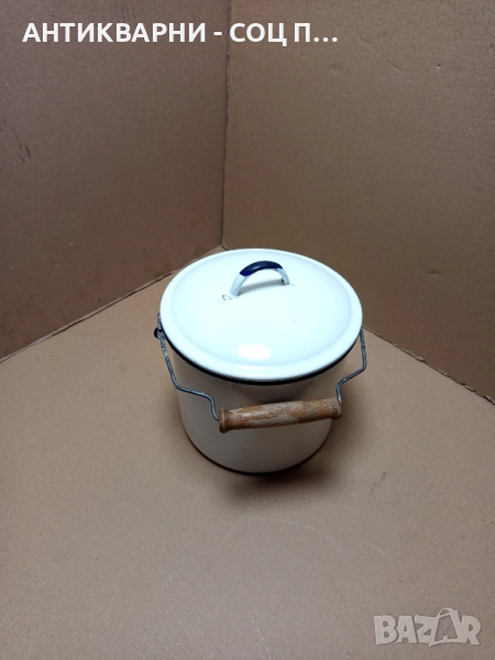 Соц Стара Емайлирана Съдинка За Мляко 3лт. , снимка 1