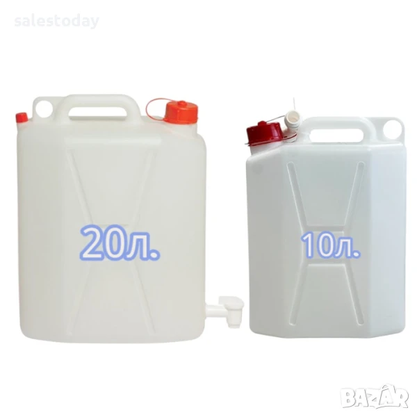 Туба за вода с пластмасов кран - 10 или 20 литра, снимка 1
