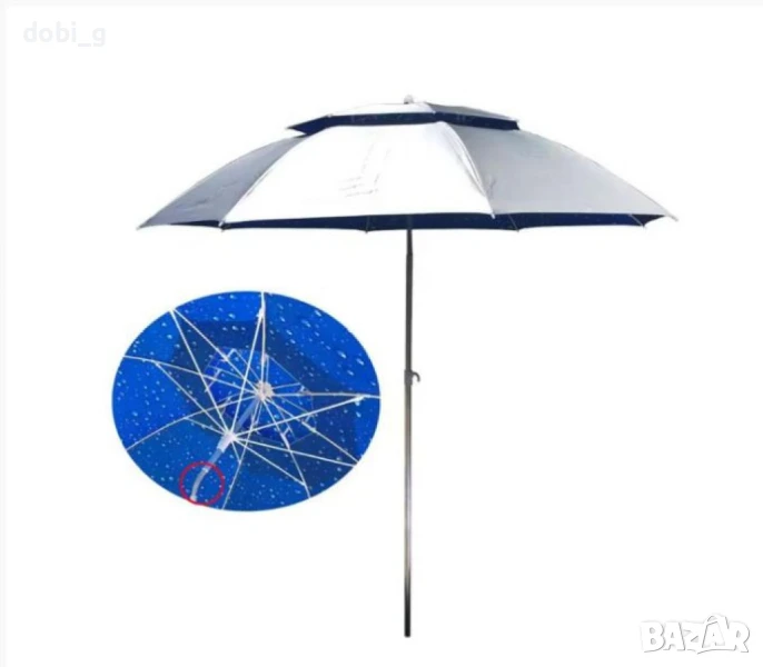 Плажен чадър 180 см, снимка 1