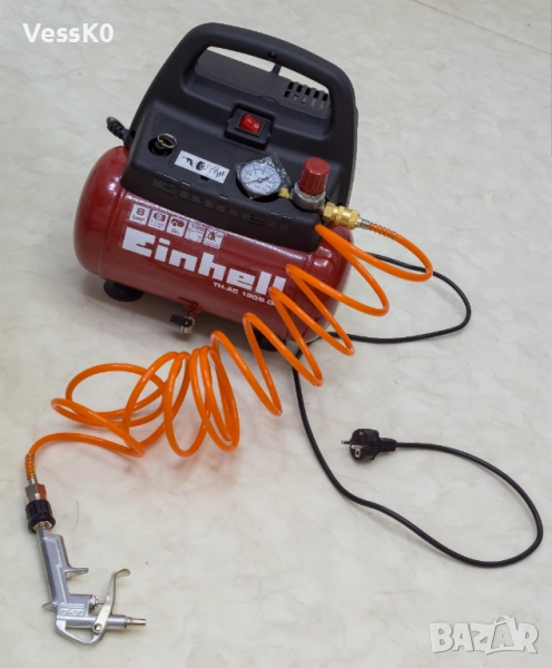 Безмаслен компресор Einhell TC-AC 190 1200W, 8 bar, 6л капацитет, снимка 1