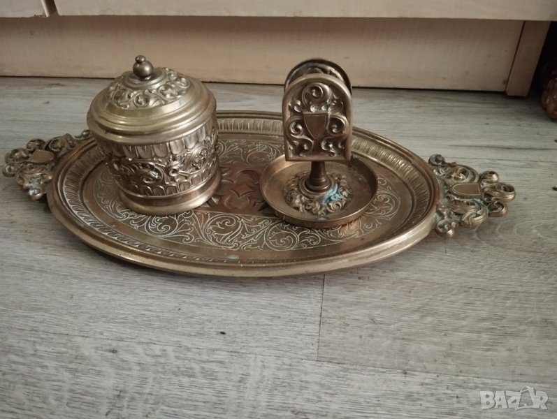 поднос,кибритник,кутия комплект, снимка 1