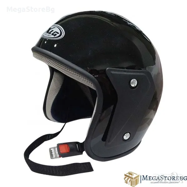 Каска за мотор скутер - 2415 - 2 Черно гланц, снимка 1