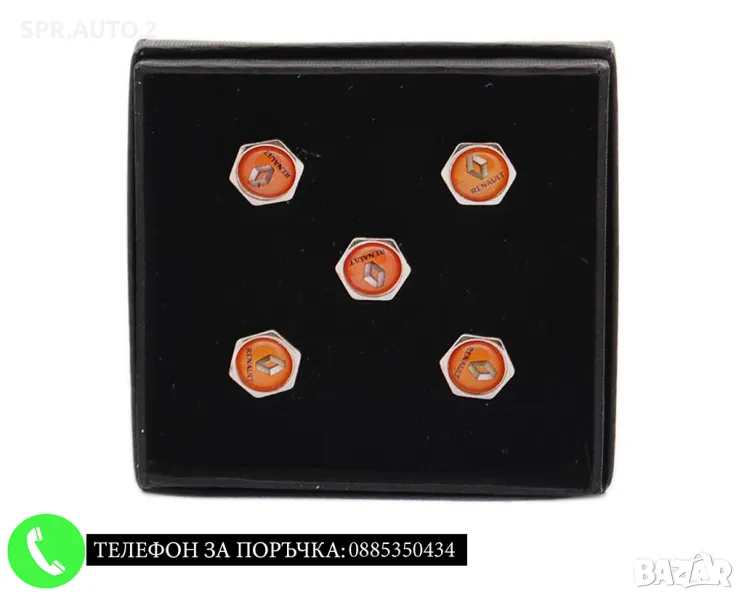 Капачки за вентили / За Renault Рено / 5 бр. К-Т / декоративни метални аксесоари за гуми джанти, снимка 1