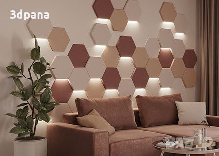 	3Д LED ПАНЕЛИ, декоративни облицовки за стени, облицовъчен камък, 0045, снимка 1