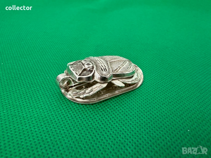Сребърна висулка скарабей / бръмбар. №7437, снимка 1