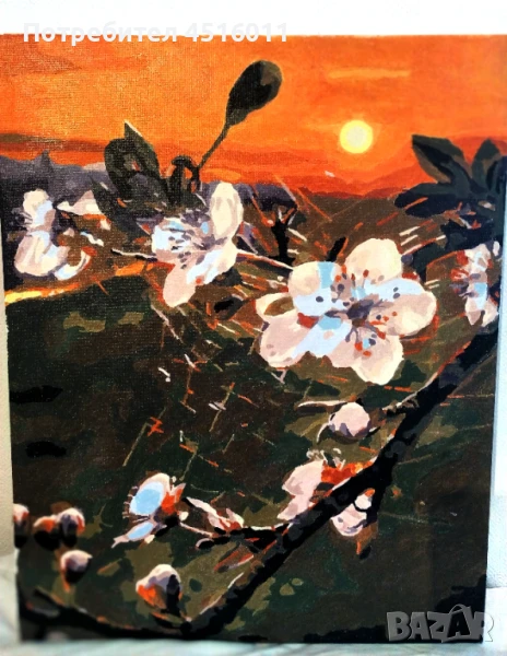 Картина рисуване по номера -нарисуванаSpring mood, снимка 1