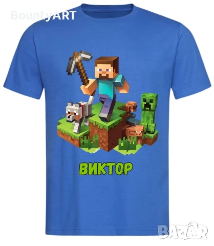 Персонализирана детска тениска Майнкрафт, снимка 8 - Детски тениски и потници - 50226405