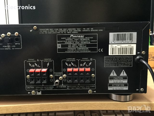 Аудио Ресийвър Pioneer VSX-609RDS / Усилвател 5+1, снимка 6 - Ресийвъри, усилватели, смесителни пултове - 41562933