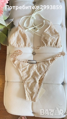 Бикини бански Гучи*Gucci technical gold chain, снимка 6 - Бански костюми - 51480412