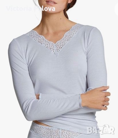 Скъпа нежна блуза меринос и коприна  Швейцария, снимка 15 - Блузи с дълъг ръкав и пуловери - 42507685